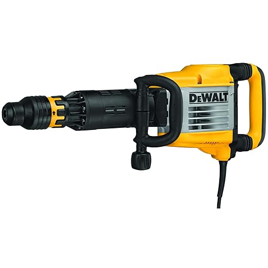 Dewalt D25951K 1600W 12kg SDS-Max Corded Electric Demolition Hammer J Impact Energy with Active Vibration control includes Chisel-Perform and