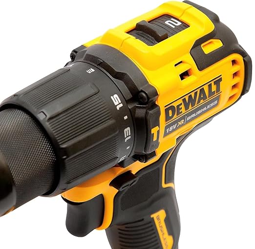 DEWALT DCD709N-XJ Reversible Hammer Drill Machine Driver With Brushless Motor- 18V Li-ion Sub-Compact Series Cordless 1/2/13mm, 2 Year Warranty (Bare Tool)