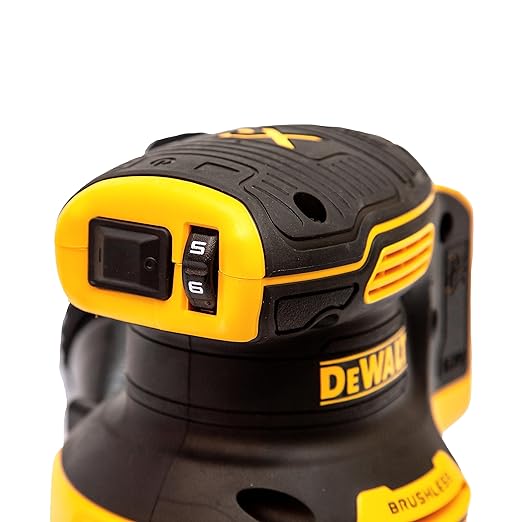 DEWALT DCW210N-XJ 18V Li-ion XR Cordless Brushless Sander, 125 mm for Carpentory, Auto refinishing applications- Bare Tool