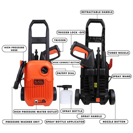 BLACK & DECKER BEPW1750 - 1740 PSI 120 BAR PRESSURE WASHER