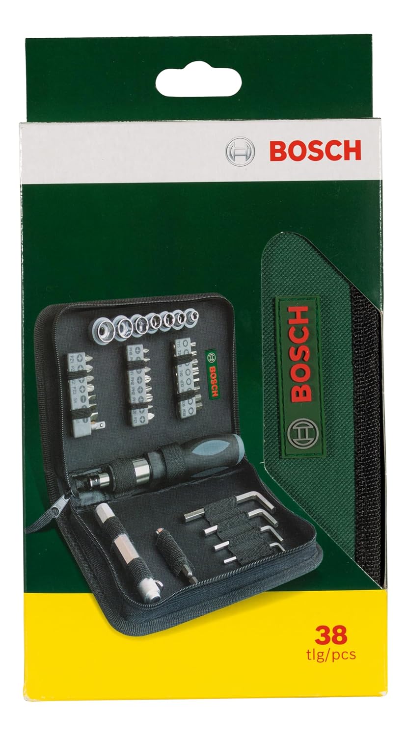 Bosch 2607019506 Screw driving and Socket Set (Multicolor, 38-Pieces)