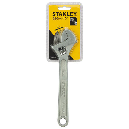STANLEY STMT87433-8 10-inch (250mm) Chrome Plated Adjustable Wrench