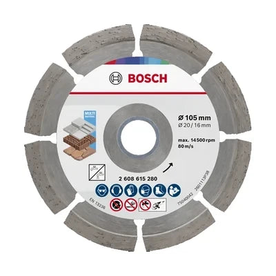 Bosch 2608615280 Multi Material Diamond Cutting Disc 4"