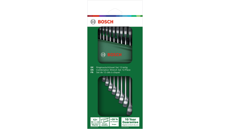 Bosch 1600A02Z9D Combination Wrench Set 12-Piece