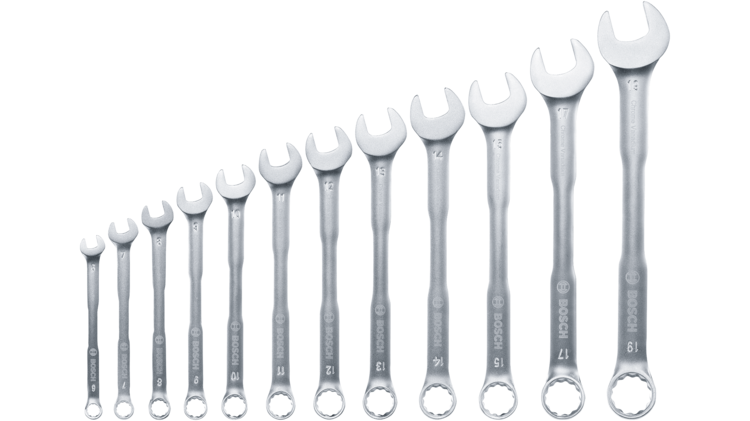 Bosch 1600A02Z9D Combination Wrench Set 12-Piece