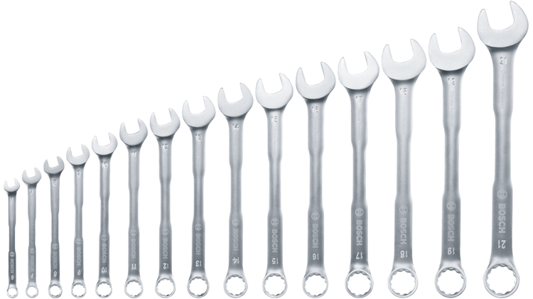 Bosch 1600A02Z9E Combination Wrench Set 15-Piece