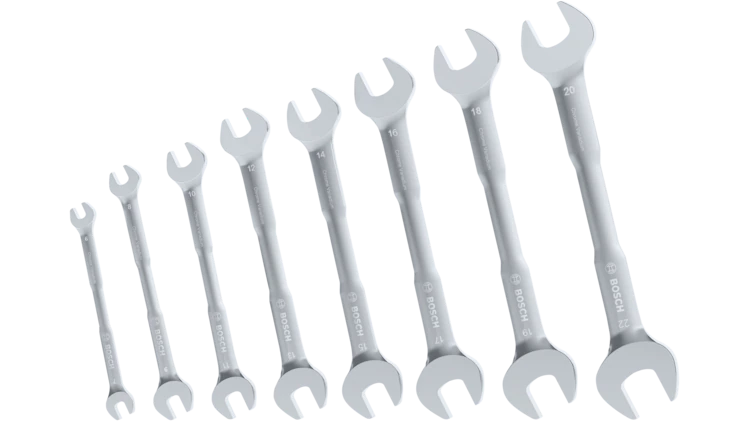 Bosch 1600A03HM8 Double Open-End Wrench Set 8-Piece