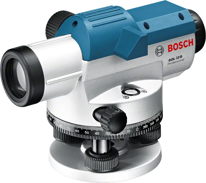 Bosch GOL 32 D Optical Level with GR 500 Measuring Rod and BT 160 Building Tripod
