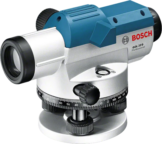 Bosch GOL 32 D Optical Level with GR 500 Measuring Rod and BT 160 Building Tripod