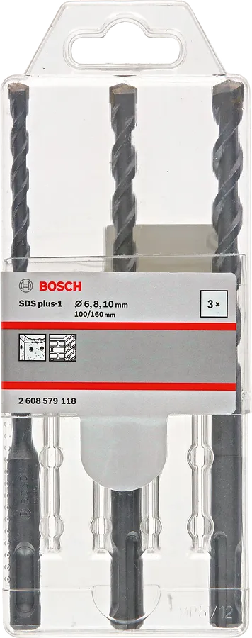 Bosch 5 pcs SDS Plus-1 Concrete Drill Bit Set 2608579119