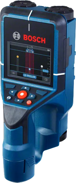 Bosch Professional Wall Scanner D-tect 200 C (Detection of (Non-) Live Cables, Metal, Plastic Pipes, Wooden Studs and Cavities, USB-C™ Cable, 4X AA Batteries, Protective Bag)