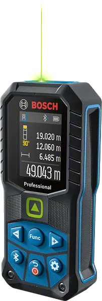 BOSCH GLM 50-27 CG Professional Laser Measure with Green Laser, 50m Range, Bluetooth Connectivity, IP65 Protection, Drop-Resistant, 1/4" Tripod Thread,