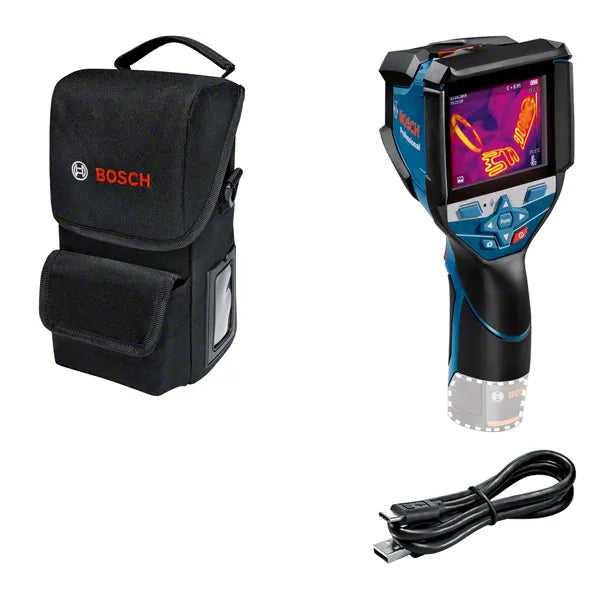 Bosch Professional Thermal Imaging Camera GTC 600 C (12V Battery, With App Function, Temperature Range: -20°C To +600°C, Resolution:256 X 192px, Protective Bag) Set By Skyking