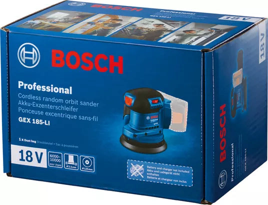Bosch GEX 185-LI PROFESSIONAL RANDOM ORBIT SANDER