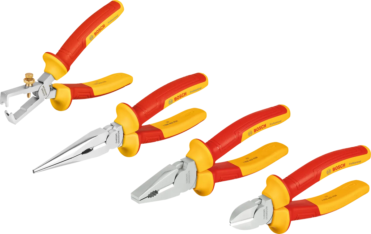 Bosch 1600A02NG1 VDE Pliers Set 4 pcs