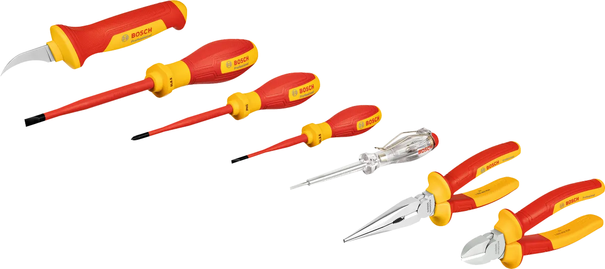 Bosch 1600A02NG3 VDE Hand Tools Mixed Set 7 pcs