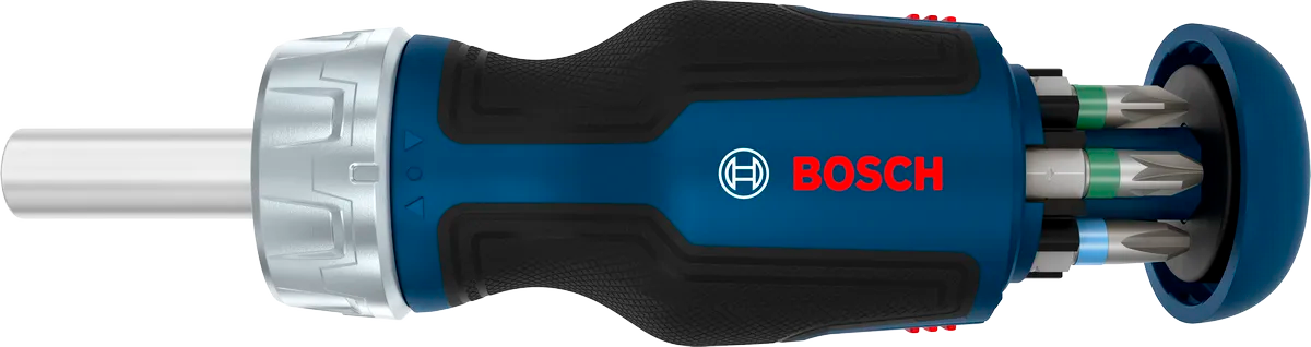 Stubby Bit Ratchet Screwdriver with Magazine, 6 pcs Bits 1 600 A03 9PW