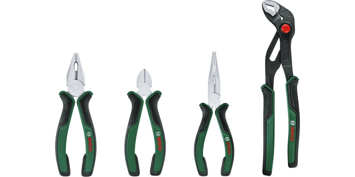 Bosch 1600A02W7K Pliers Set 4-Piece