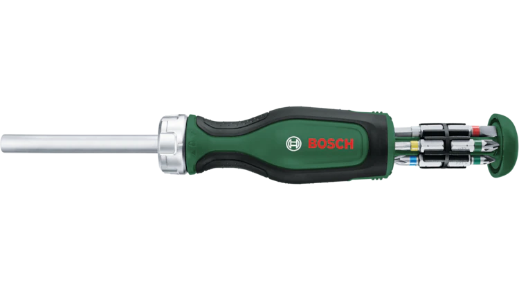 Bosch 1600A032V0 Bit Ratchet Screwdriver + 12 Bits