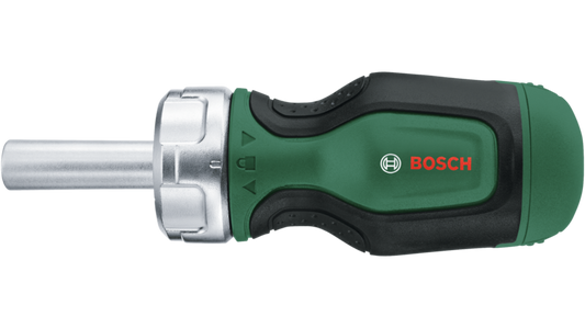 Bosch 1600A032UY Stubby Bit Ratchet Screwdriver with 6 bits