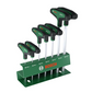 Bosch 1600A039J1 7-piece T-handle hex screwdriver set in metal rack