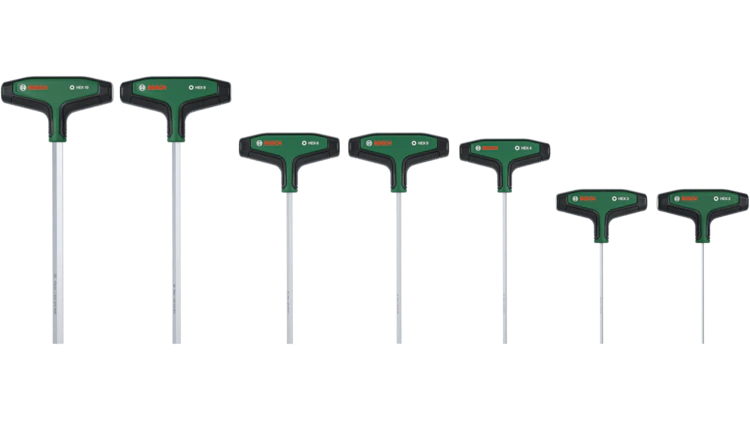 Bosch 1600A039J1 T-Handle Hex Screwdriver Set 7-piece