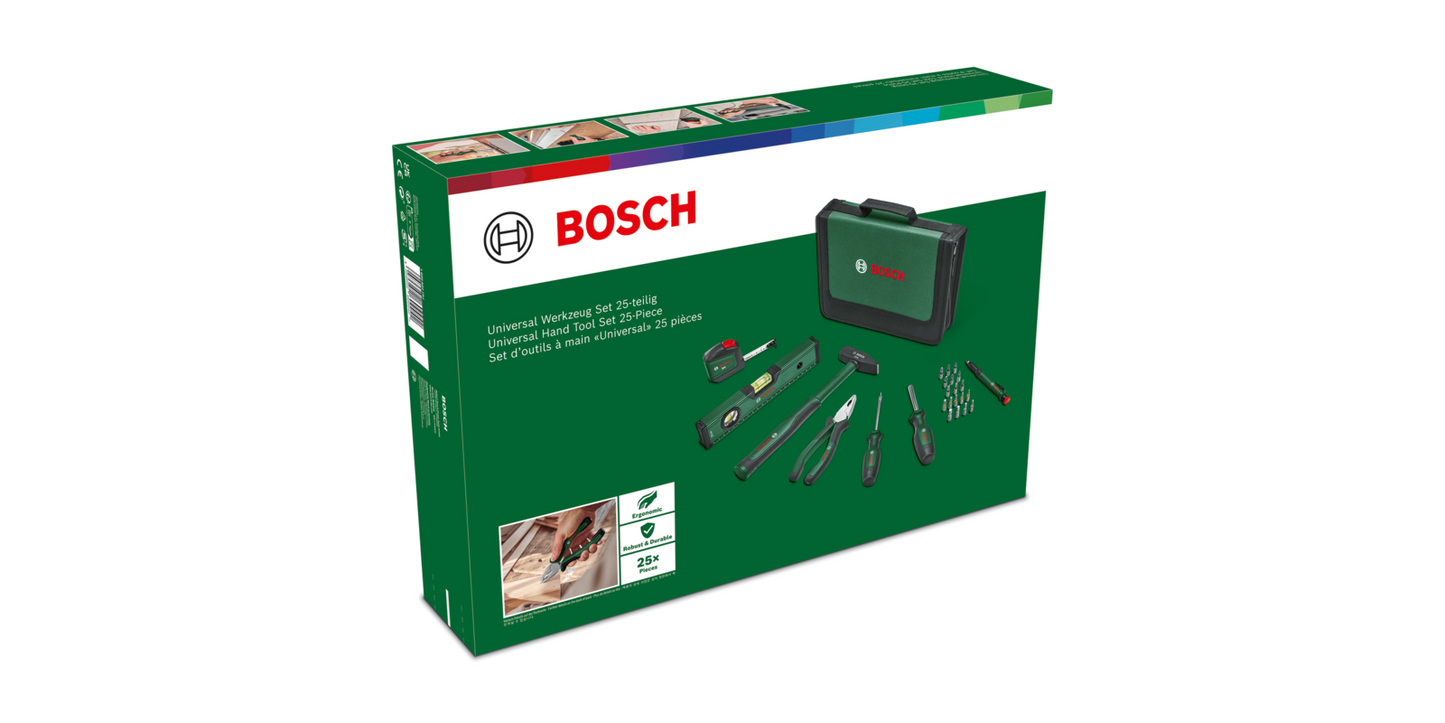 Bosch 1600A02BY6 Universal Hand Tool Set 25-Piece