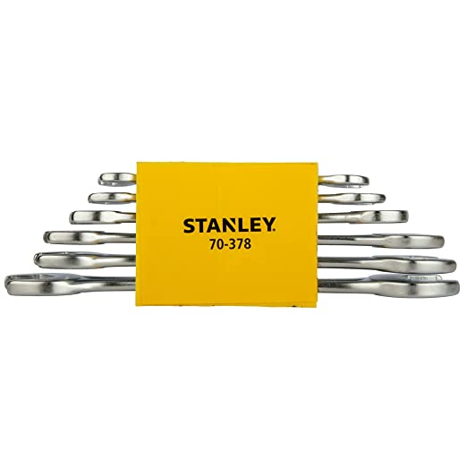 Stanley 70-378 6 PCS DOUBLE ENDED OPEN JAW SPANNER SET HAVING SIZES FROM 6X7 TO 16X17