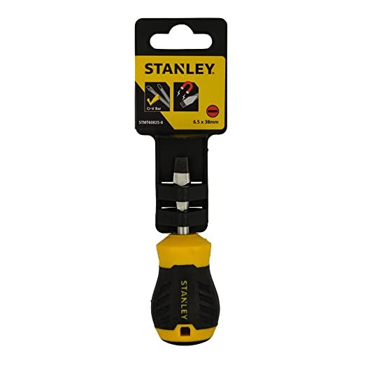Stanley STMT60825-8 CUSHION GRIP SCREW DRIVER STANDARD 6.5MM X 38 MM (STUBBY)