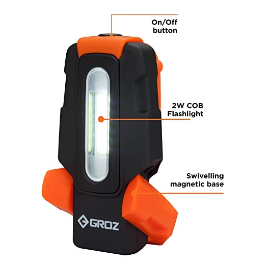 Groz LED/150 COB Rechargeable Pocket Flash light/Slim Light/Portable Light