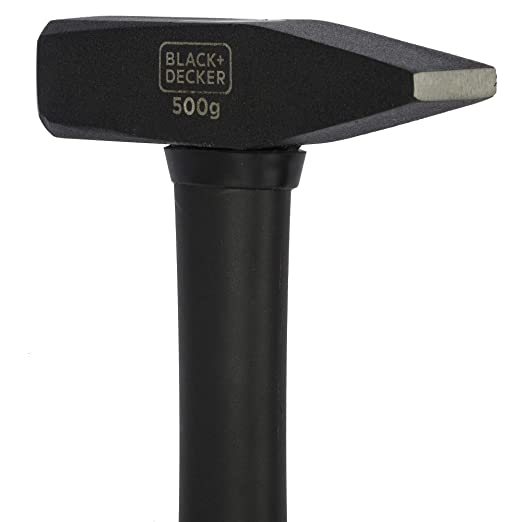 BLACK+DECKER BDHT51395 Metal Fiberglass Handle DIN Hammer-500gms