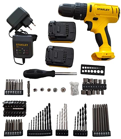 Stanley SCH121S2KA-B1 12V Hammer drill with 100 pcs Accessories