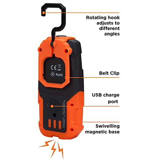 Groz LED/150 COB Rechargeable Pocket Flash light/Slim Light/Portable Light