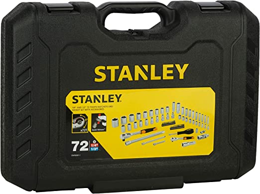 Stanley STMT82831-1-12 72 PC 1/4"+1/2" SOCKET SET