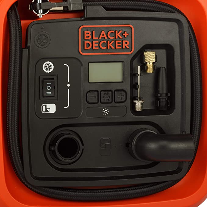Black + Decker ASI400-XJ 12V High volume High Pressure Inflator