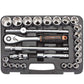 Groz 42 pc 1/4 inch Socket Tool Kit for Mechanics, Professionals, DIY Enthusiasts, etc. | Chrome Vanadium| 3X Durable Sockets | KIT/SKT/H/1-4/42/UG