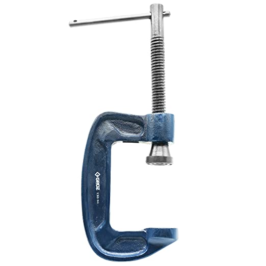 Groz GCL/13D/50 G Clamp with unbreakable body| Ideal for Variety of Metal and Woodworking Applications| Textured Powder Coated Finish| Capacity: 50 mm| Throat Depth:42 mm| Frame Proof Load:363 Kgs|