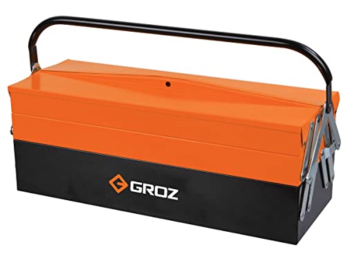 GROZ 5 Tray Cantilever Tool Box| Ideal for organizing tools for DIY, household & industrial applications |Powder Coated| Heavy Gauge Steel Construction| Load Capacity: 35 Kgs| MTB/5