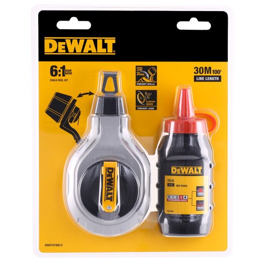 Dewalt DWHT47408-0 6 TO 1 CHALK REEL WITH RED CHALK