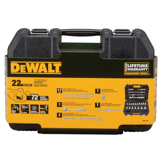 Dewalt DWMT19241-1 22 PC MM 1/2 SOCKET SET (MM)