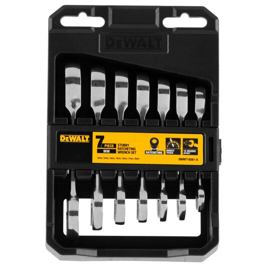 Dewalt DWMT19261-0 7PC MM STUBBY RCW SET