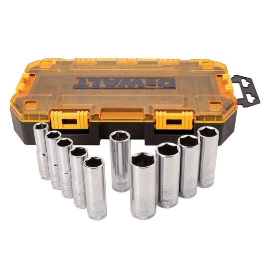 Dewalt DWMT73815-0 1/2IN DEEP SOCKET SET (13, 14 15, 16, 17, 18, 19, 21, 22, 24MM)