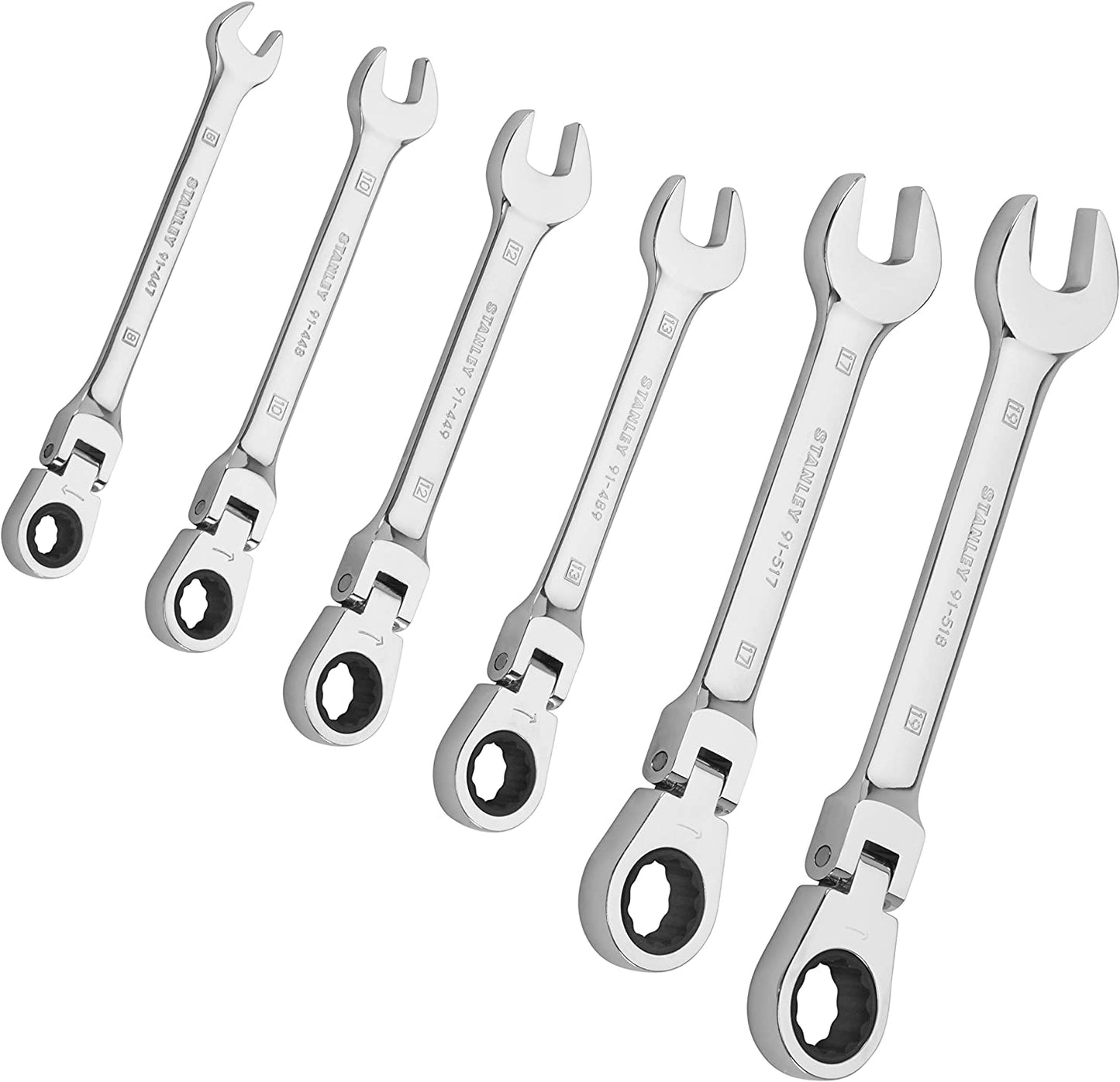 Stanley 4-91-444 6PC FLEX RATCHETING COMBINATION SPANNER