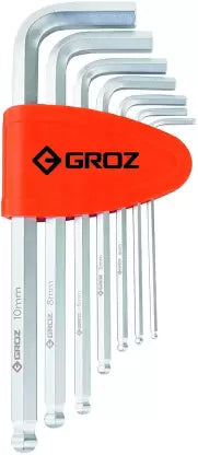 Groz ALN/HX-BL/7L/SAE/GRZ 7 Hexagon Key with Ball End - Long
