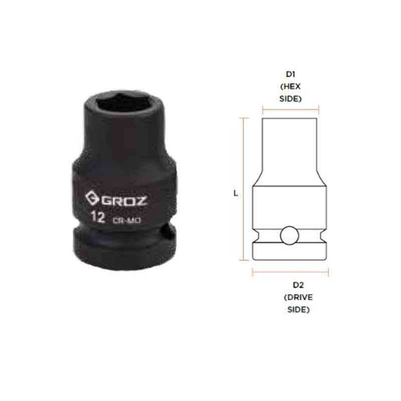 Groz ISKT/H/1-2/15 1/2" HEX IMPACT SOCKET