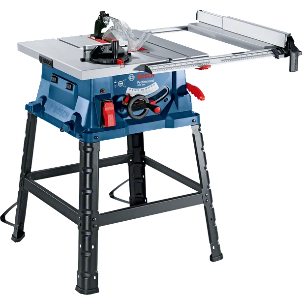 Bosch GTS 254 Corded Electric Table Saw, 1,800W, 254 mm Saw Blade Dia, 4,300 rpm, Metal Stand, Meter Gauge, Dust Extraction, 24.4 Kg + 1 Expert for Wood Circular Saw Blade,
